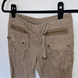 Chelsea and Theodore low waist size 4 green cargo pants